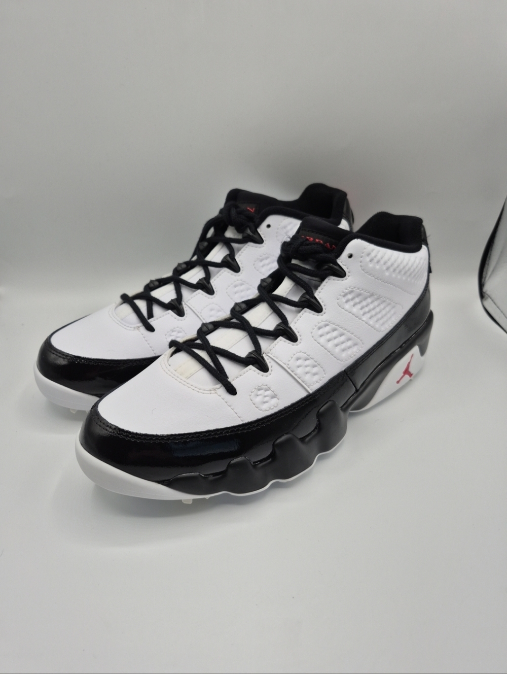 Nike Air Jordan 9 Low Golf Shoes White Black True Red FJ5934-100 Men's Sizes